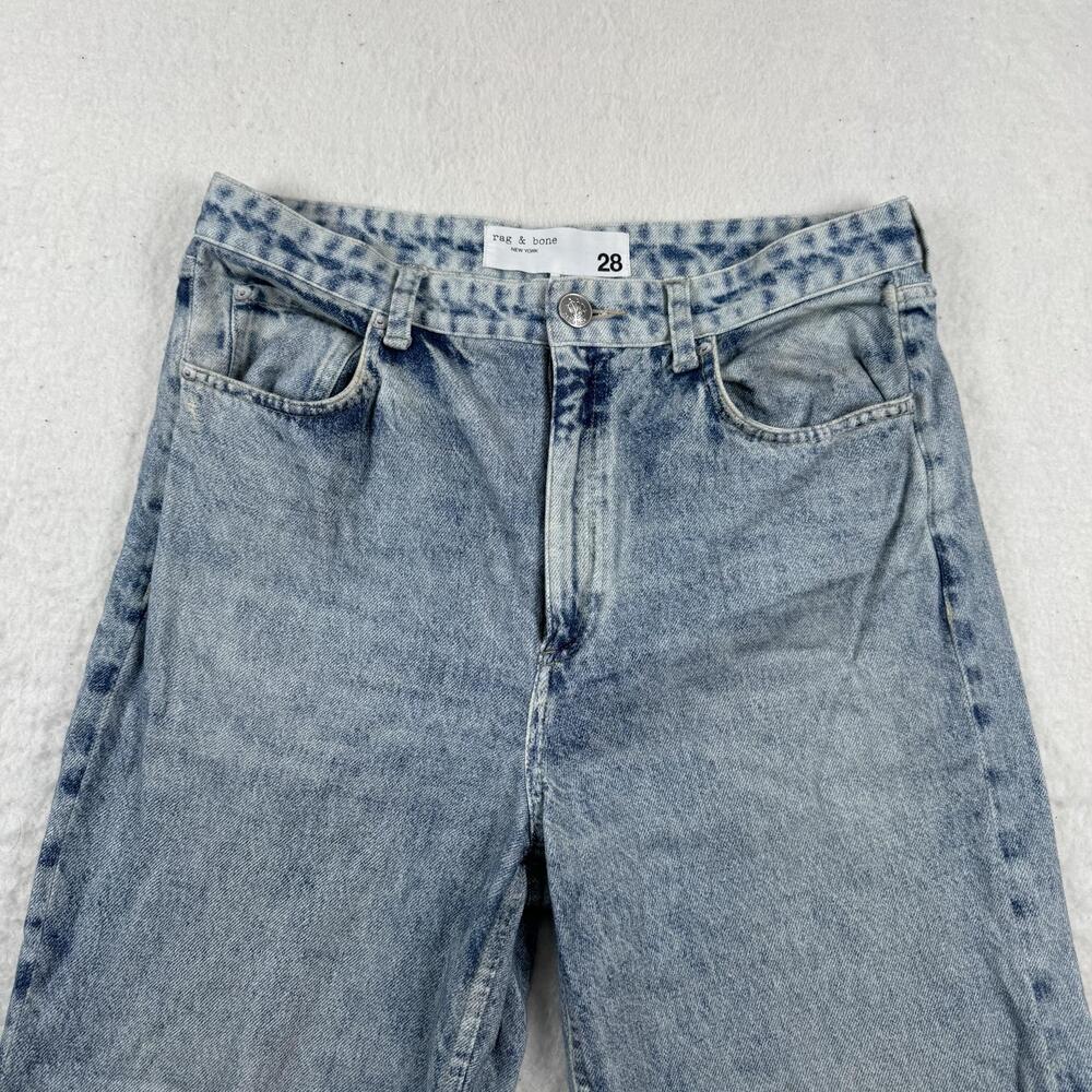 Rag & Bone Jeans Womens Size 28 Blue High Rise Straight Light Wash Cotton Denim - Picture 6 of 12